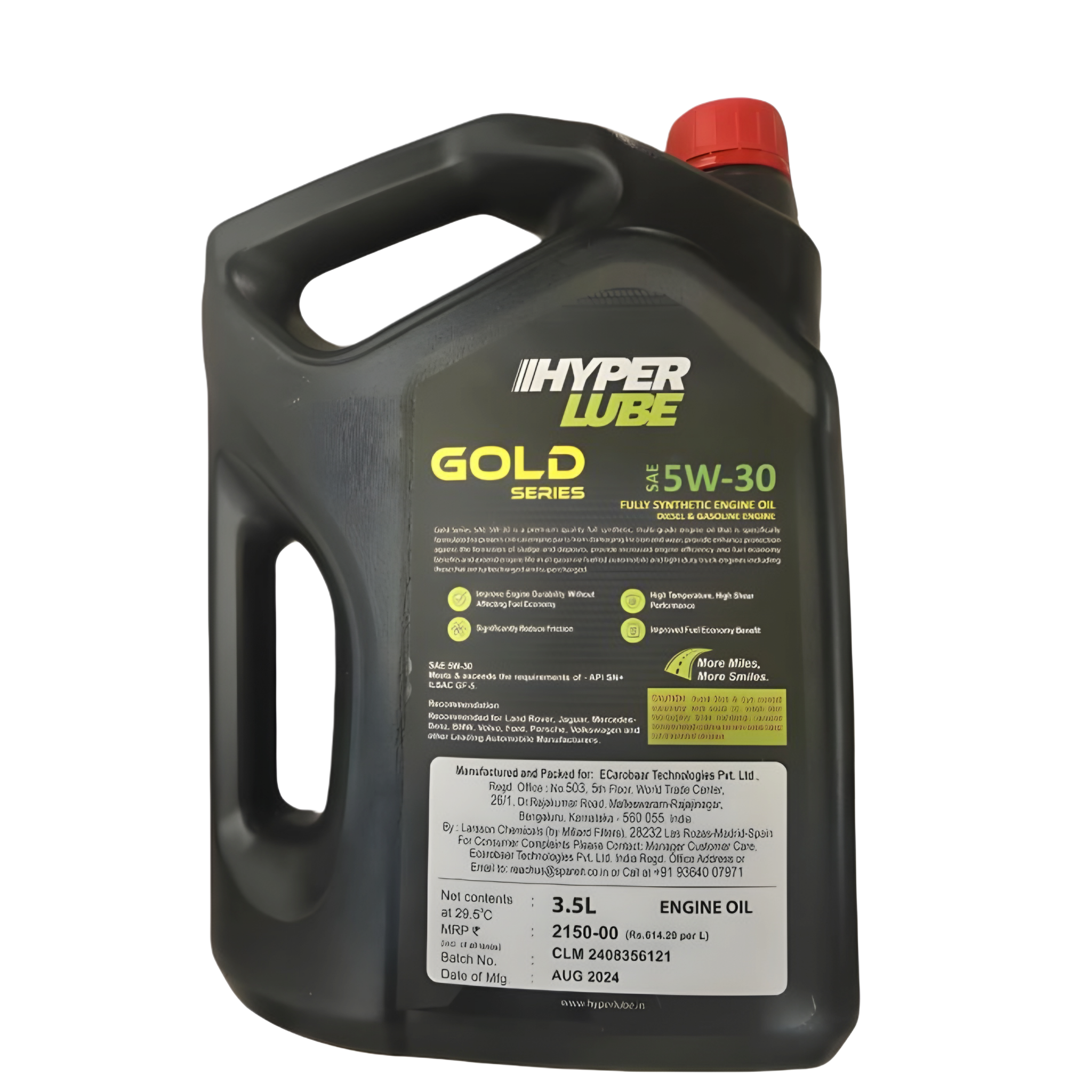 Fully Synthetic Gold Series 5w30 SN+ -3.5L back